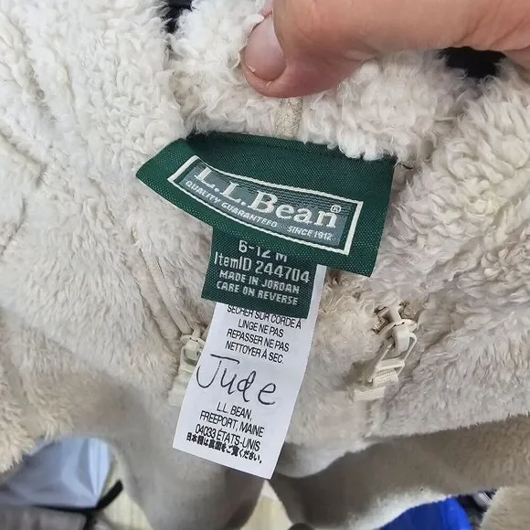 L.l. Bean Ivory Pram Snow Suit Baby Infant Size 6-12M - Picture 8 of 8